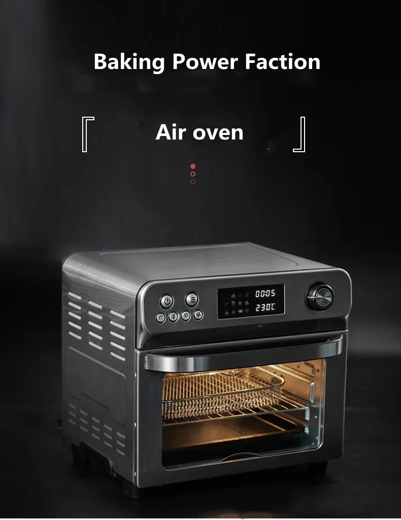 1700W Automatic Intelligent Multi Functional Mechanical Control Stainless Steel Electric Air Fryer Oven 5