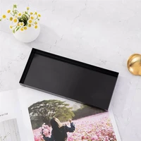 Black Metal Storage Tray Dressing Table Jewelry Necklace Storage Display Tray Porch Entrance Keychain Sundries Holder Organzier 2
