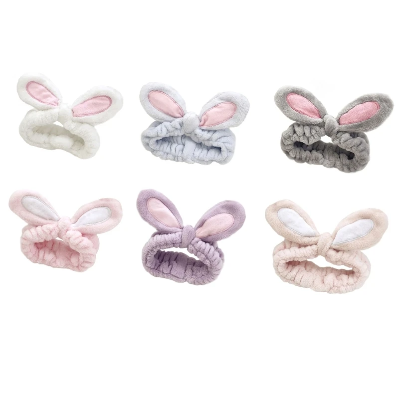 

Обруч для волос Bunnys, обруч для волос с ушками кролика, обруч для волос с ушками, широкий обруч для ухода за кожей