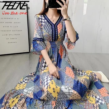 Boho Floral Cotton Dress 1
