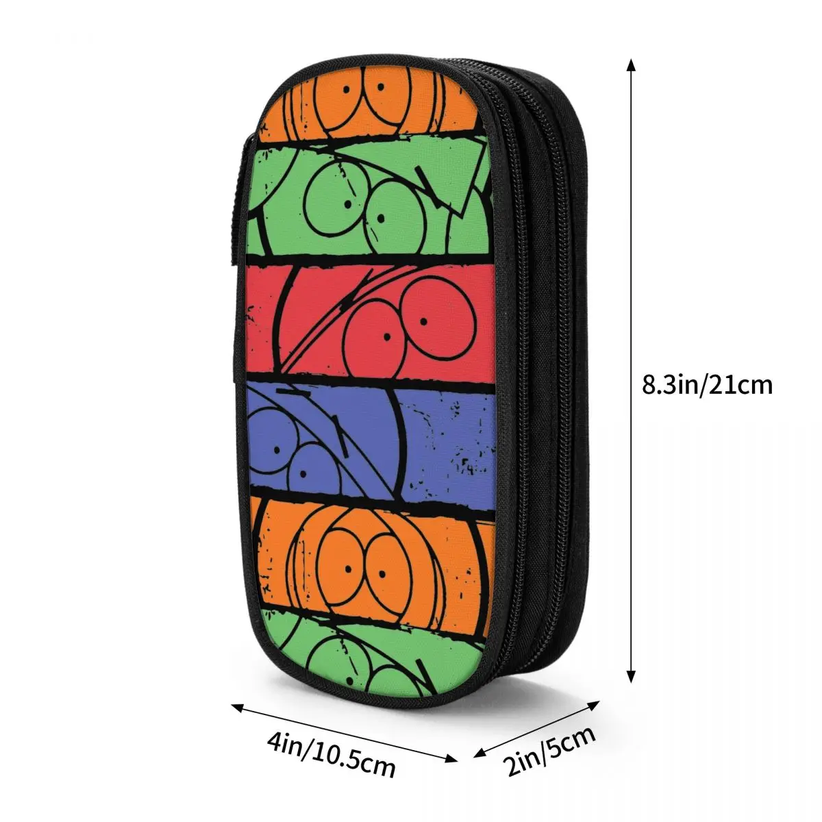 Southpark Cartoon Pencil Cases Minimal Faces Pencil Box Pen for Student Big Capacity Bag Students School Cosmetic Stationery