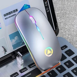 Ergonomic Wireless Portable Mouse (Grey)