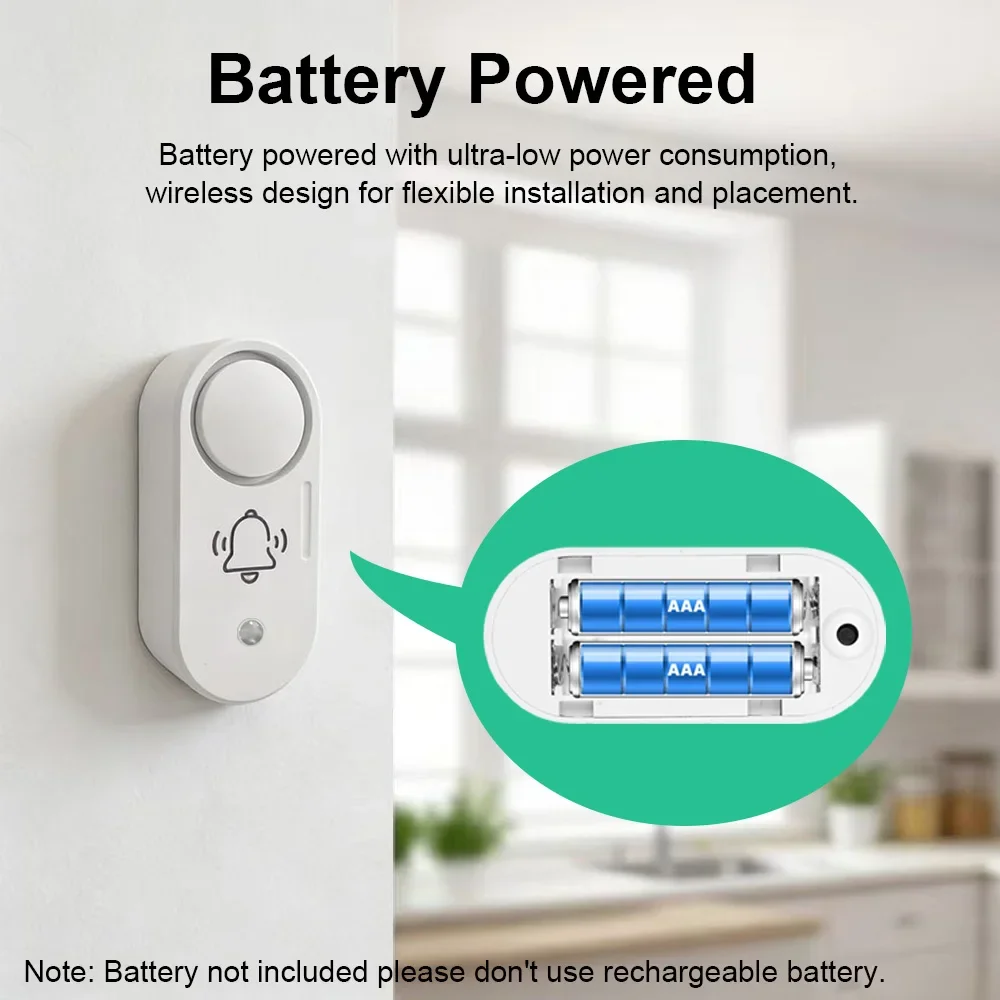 Wireless Zigbee Siren and Vibration Sensor - 110dB Battery Operated Home Security Alarm System