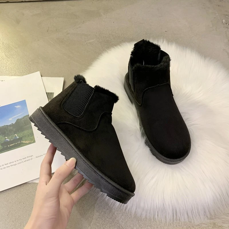 Winter Women Snow Boots Plush Warm Non Slip Waterproof Ladies Flats Sneakers Casual Slip on Female Ankle Boots Botas Mujer
