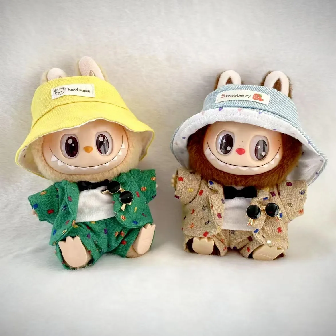 Mini Plush Doll's Clothes Bud Skirt With Pearl Hair Accessory Labubu Ii Idol Dolls Cute Labubu Clothes Doll Diy Clothing Gifts