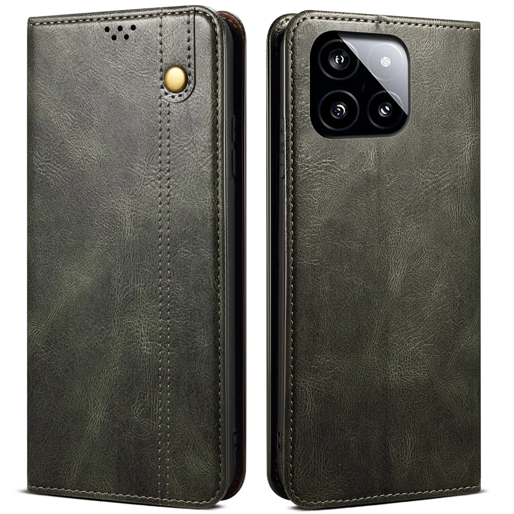 

Восковой кожаный чехол-книжка для телефона Xiaomi Redmi K70 K60 K50 Pro K70e ультра Ретро Винтажные чехлы