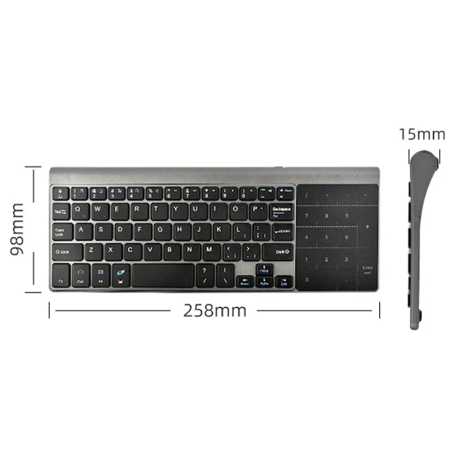 Lightweight Portable Wireless Keyboard Built in Touchpad USB Receiver Mini Keyboard for Computer Laptop Tablet Lightweight Portable Wireless Keyboard Built in Touchpad USB Receiver Mini Keyboard for Computer Laptop Tablet