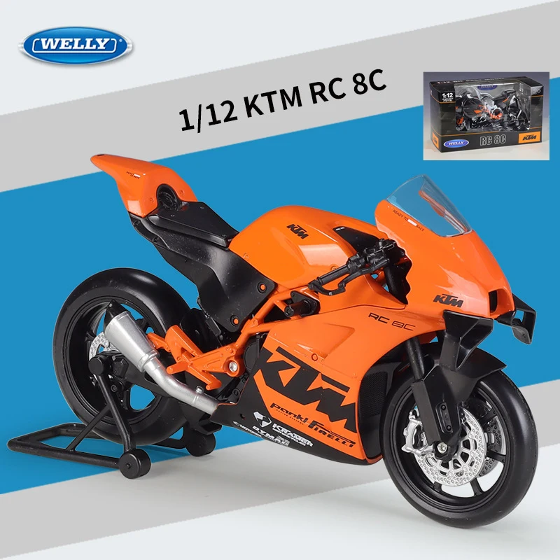 12-ktm rc 8cレーシングバイクモデル,金属合金,ストリート