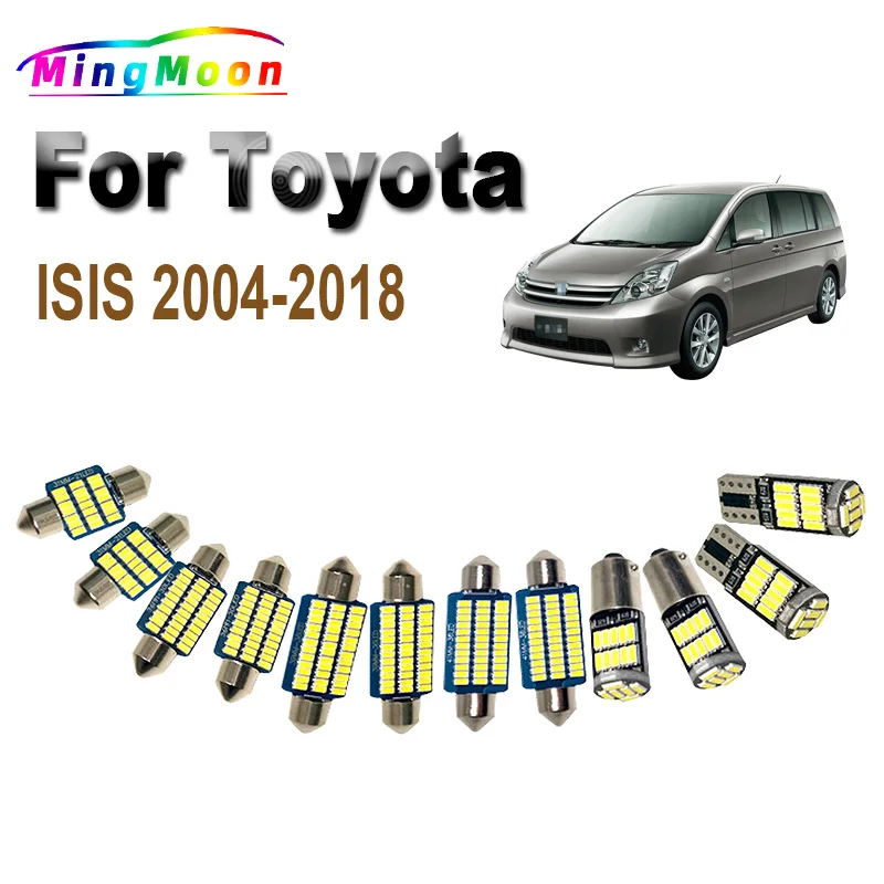 

11 шт., Canbus, без ошибок, Φ для Toyota ISIS 2004, 2005, 2006 -2015, 2016, 2017, 2018, внутренняя карта, купол, набор