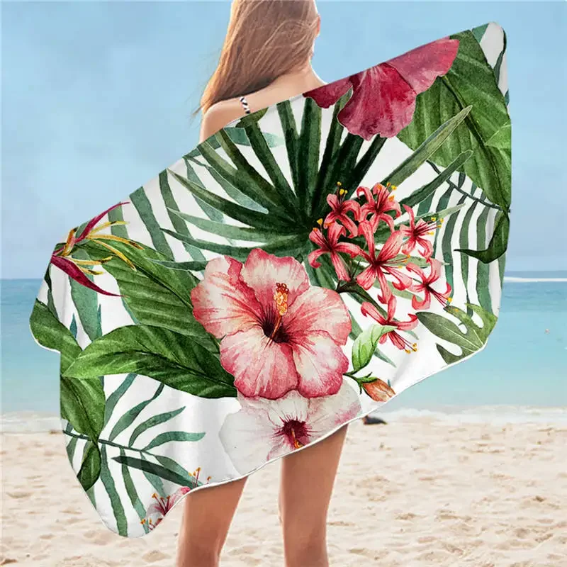 

Flamingo Tropical Beach Towel ,Cool Pool Towel, Lounge Cover, for Women Men Mom Dad, Microfiber Best Friend Boyfriend Girlfriend