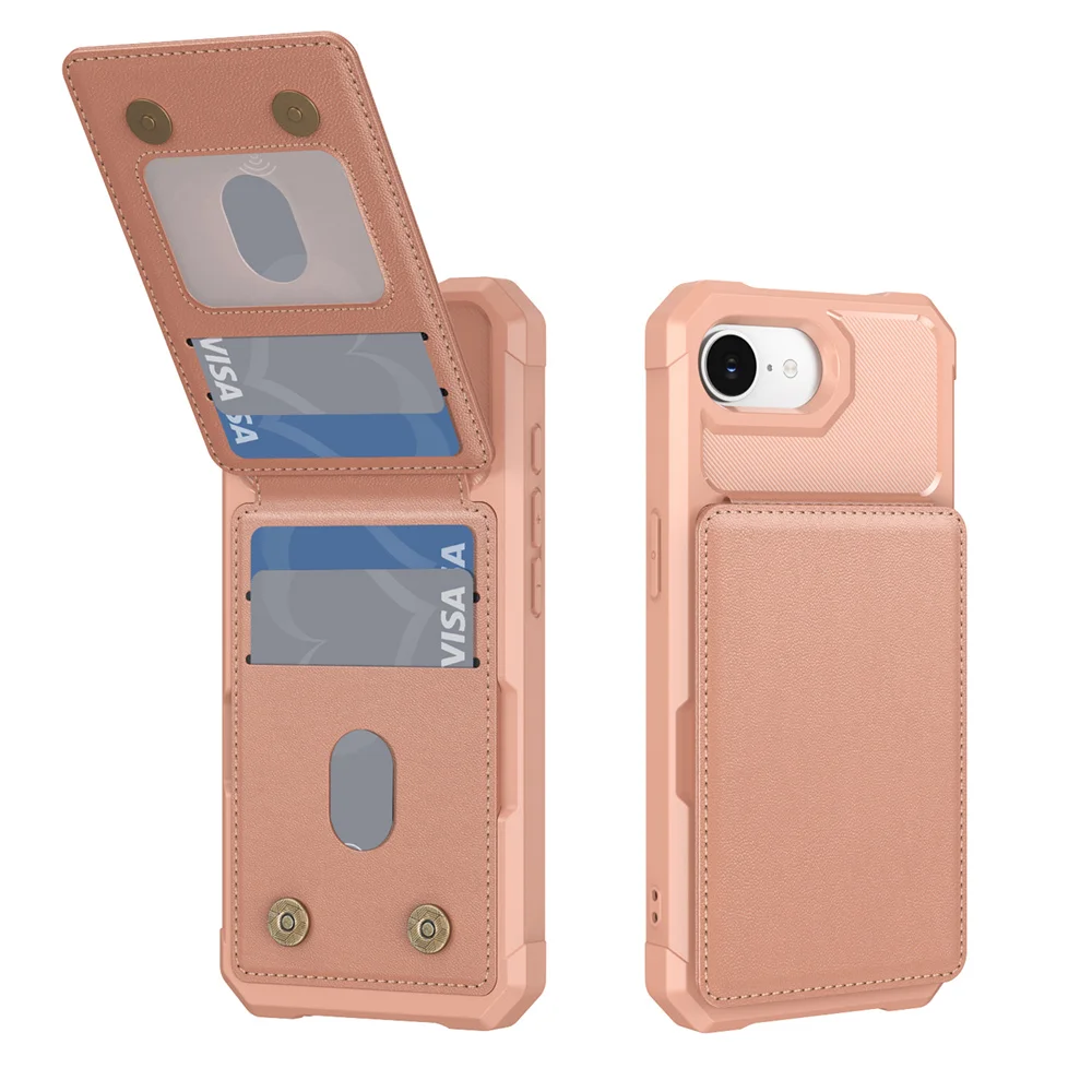 Enhanced Leather Wallet with Card Holder and Shockproof Phone Case Cover