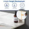 37 Inch Marble Bathroom Vanity Top with Undermount Sink & 4 Backsplash - Pre-Drilled Single Hole Faucet Space 2