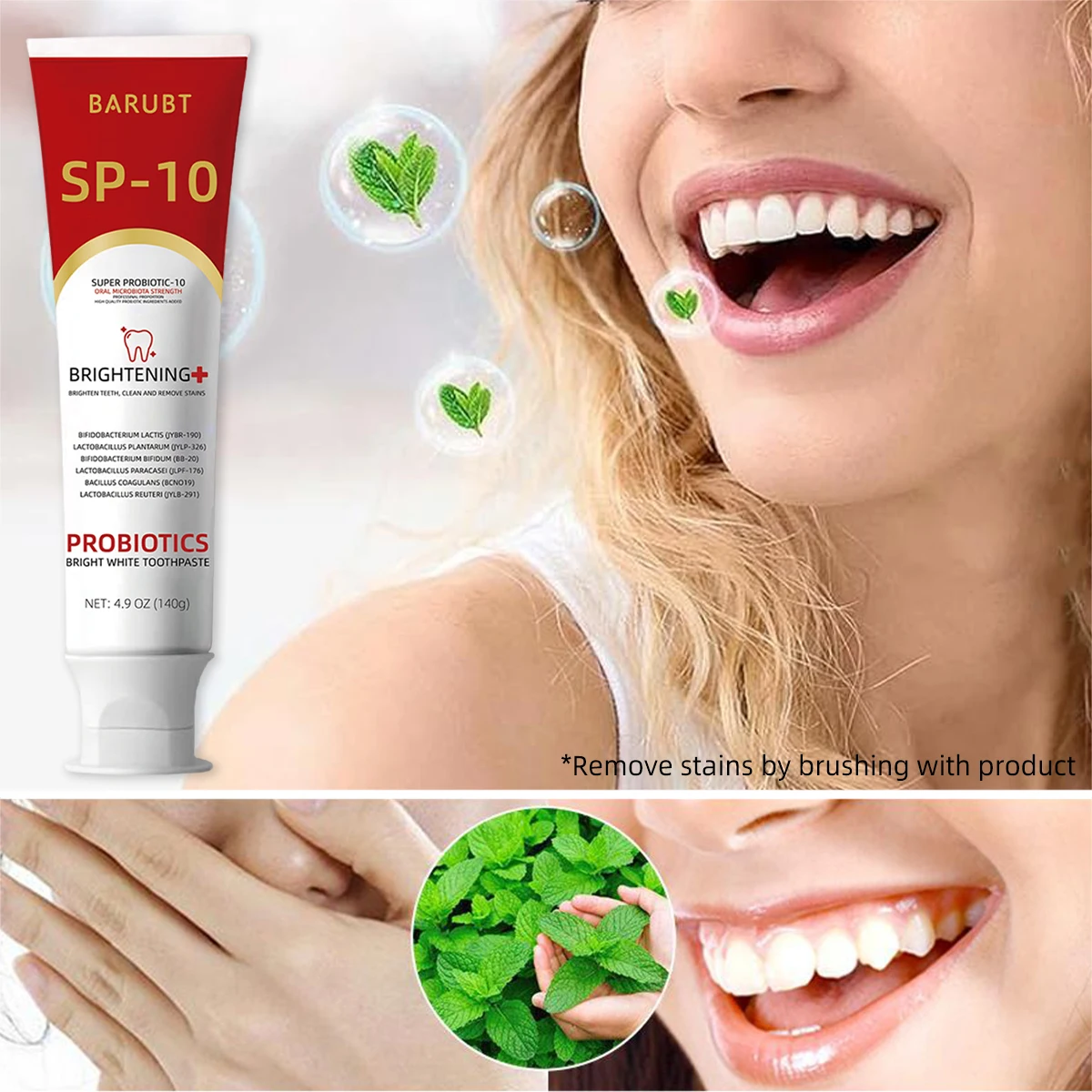 Teeth Health Product Cross -border summer explosion BarUBT probiotic tooth care toothpaste care toothpaste