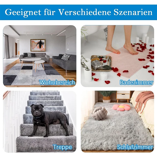 Autocollant antidérapant pour tapis, 12 pièces, réutilisable, lavable, Anti-bouclage, Patch fixe, tapis de sol, bande de préhension, tampon d'angle 5