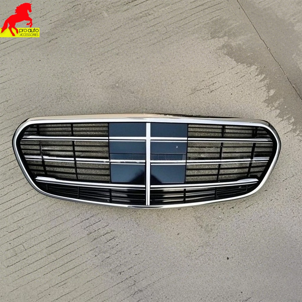 앞 범퍼 그릴 메쉬 GT 그릴 레이싱 그릴 메르세데스 벤츠 S 클래스 W223 2021 + S400 S450 오리지널 모델 자동차 스타일링