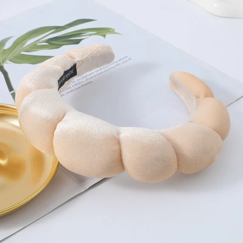 AMCAMI 2 Fasce Per Capelli In Spugna Per Donna - Per Lavaggio Viso, Trucco, Doccia, Cura Della Pelle - Colori: Nero E Caffè Chiaro