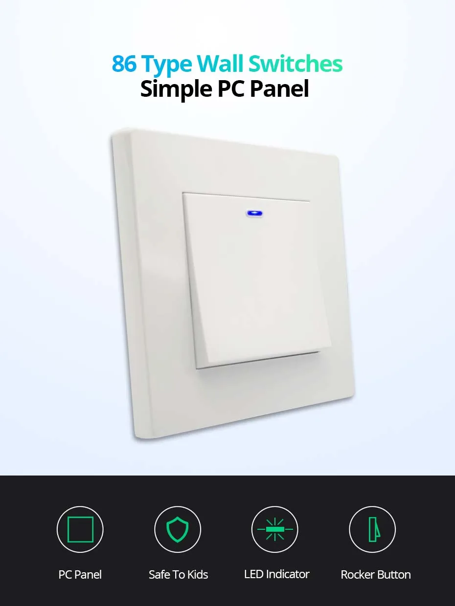 gang 2 way com led interruptor de