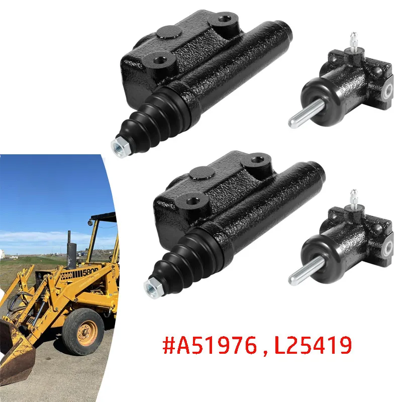 2X A51976 L25419 Brake Master & Slave Cylinder Kit For Case 430 450 450B/C 480 480B/C/D 580 580B/C 850B/C/D 855C