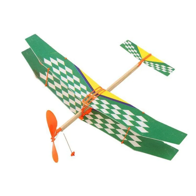 

1PC DIY Foam Plane Model Rubber Band Powered Glider Plane Assembly Model Novelty Aircraft Kids Educational Toy Gift for Children