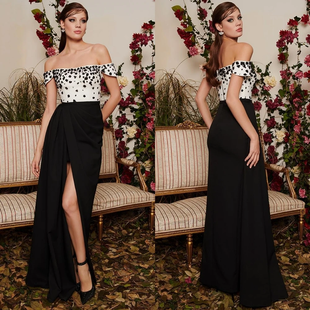

Satin Pleat Ruched Formal Evening A-line Off-the-shoulder Bespoke Occasion Gown Long Dresses