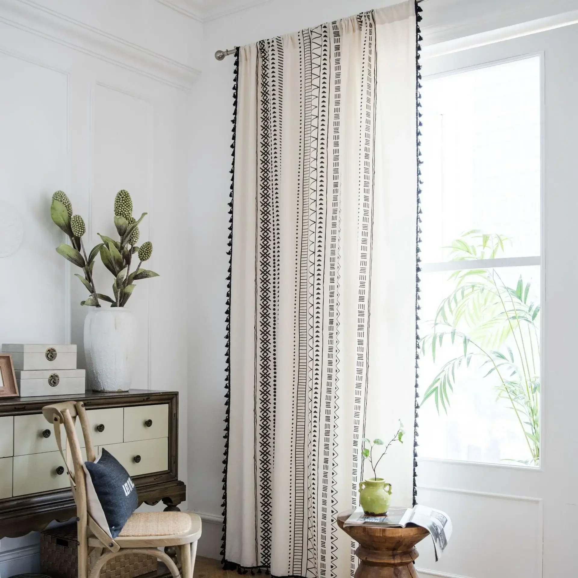 

4396-QB-Style Embroidered Curtains Tulles for Living Room Bedroom Dining Luxury Sheer Voile Yarn Transparent High