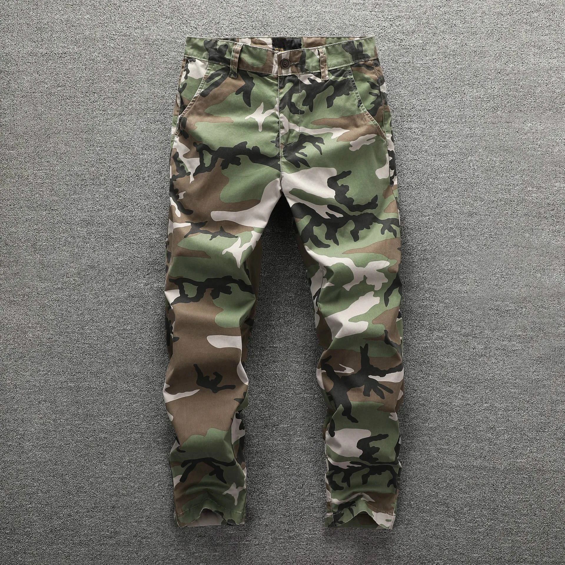 

Trousers Men Warm Casual Long Green Caomo Pants Male Straight Cotton Camouflage Military Pants Boys Sportswear Plus Size Overall