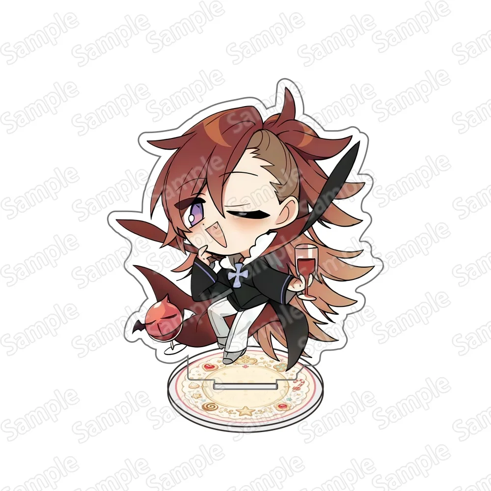 Cookie Run Kingdom Themed 10CM Acrylic Standees & Keyring - Black Pearl, Milk Shadow, Pure Vanilla Mystic Flour Desktop Ornaments Gift