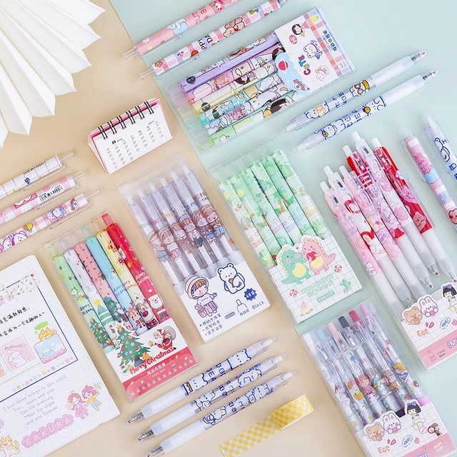 Yatniee 6pc Kawaii Pens Stationery Supplies Office Accessories