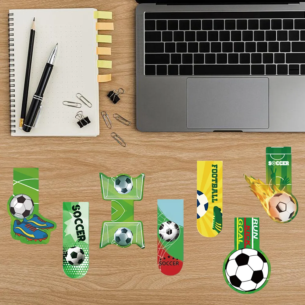30Pcs New Football Bookmark Reading Page Book Tags Creative Student Stationery Supplies Gifts DIY Decorative Books Small Cards