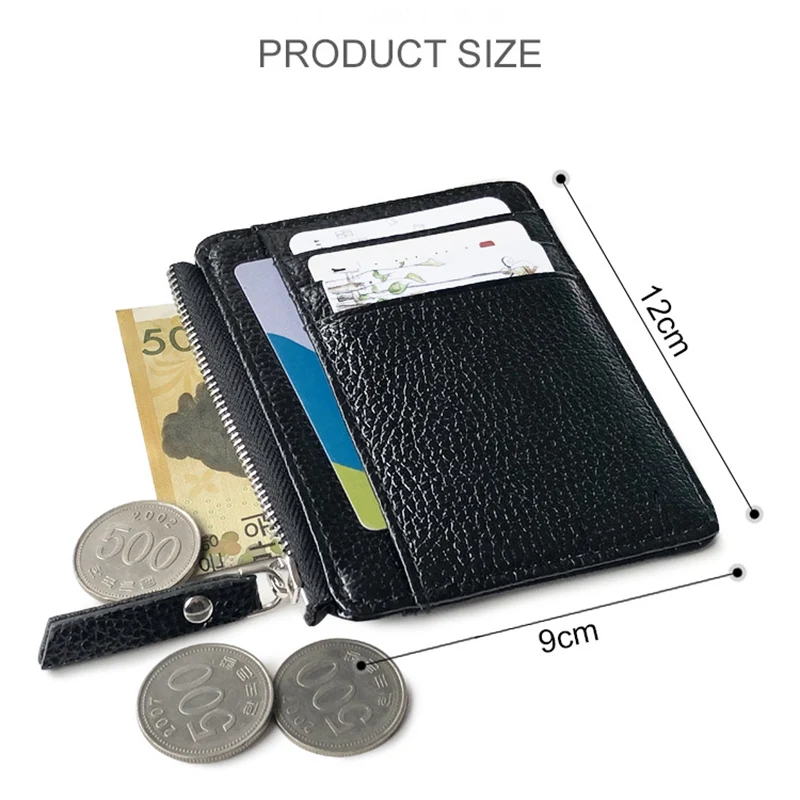 1PCS Man Purses Ultra Thin Mini Business Bank Credit Card Holder Wallet Simple Black Women Small Coin Cards Cover Pouch Case Bag