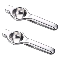 Premium Stainless Steel Citrus Juicer - Manual Fruit Press (2pcs)