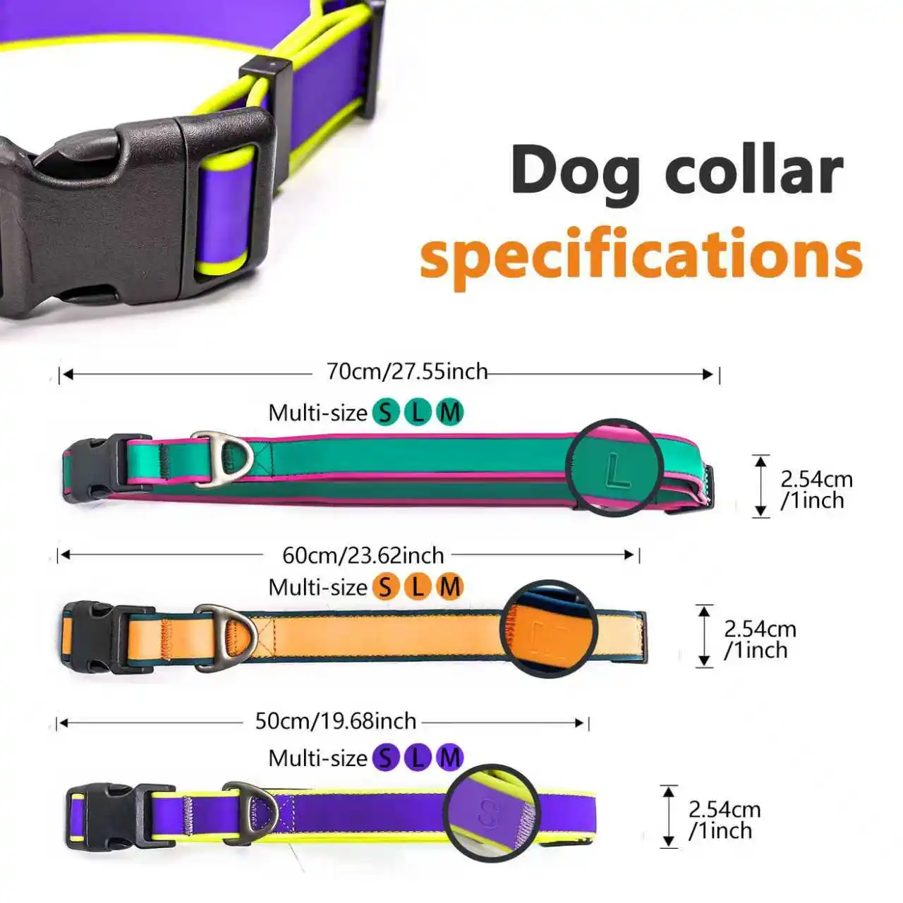 Collier pour chien réglable et imperméable avec boucle rapide_voghion.com