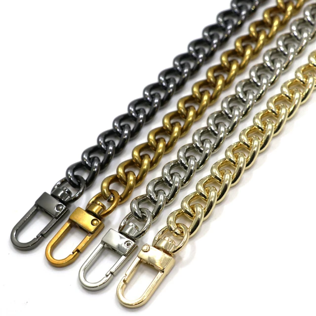 High Quality Aluminum Chains Gold, Silver, Gun Black 10mm Replacement Purse  Chain Shoulder Crossbody Bag Chain