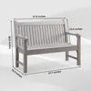 Garden Bench, 2-Person Poly Lumber Patio Bench,All-Weather Outdoor Bench That Never Rot and Fade, Memorial Bench,Suit for Garden 3