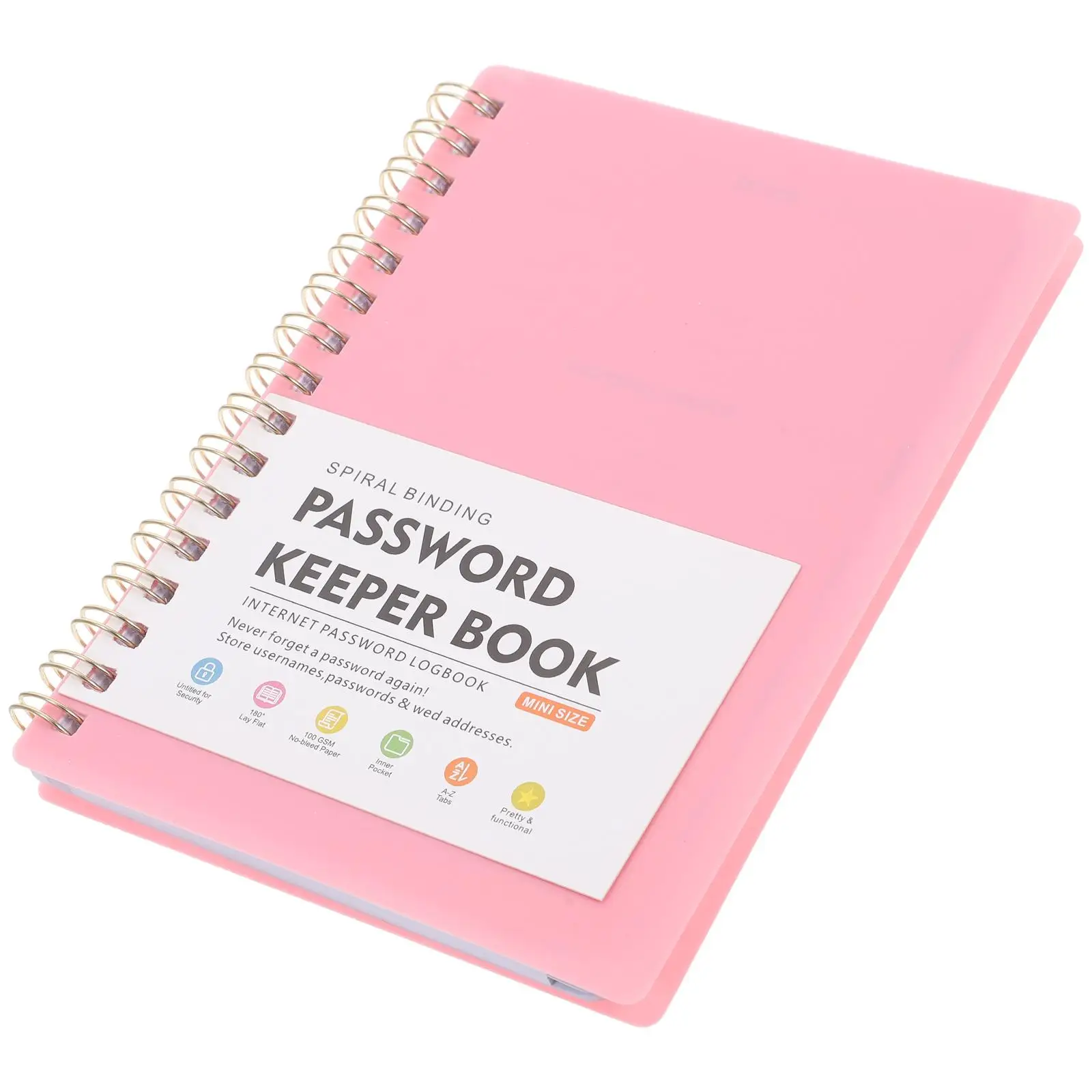 Password Book Small Spiral Internet Address Notebook Portable Notepad Colorful Tabs Websites Addresses Storage