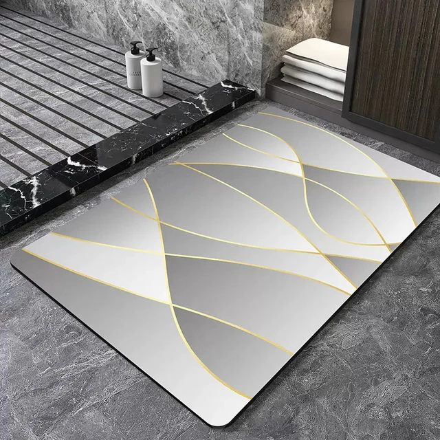 Absorbent Bathroom Floor Mat, Luxury Mat Bathroom