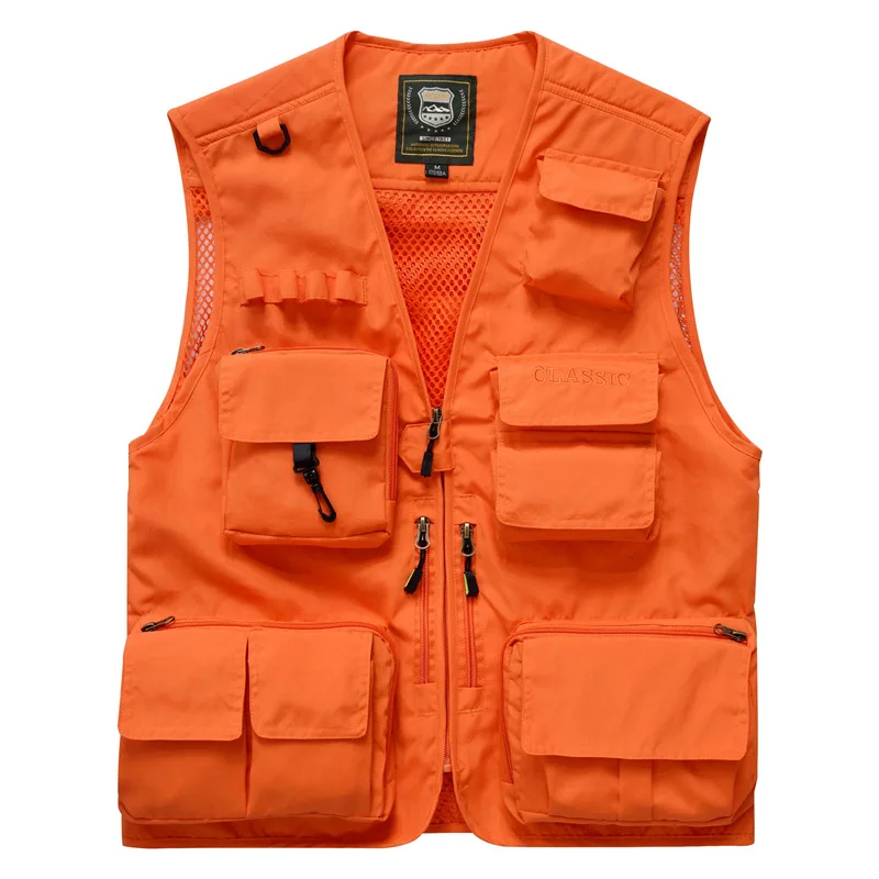 thumbnail image 1 of Chaleco de malla de primavera para hombre, chaleco de pesca de secado rápido para ocio al aire libre, multifuncional, desmontable, para periodista, fotografía de viaje, 1 of 4
