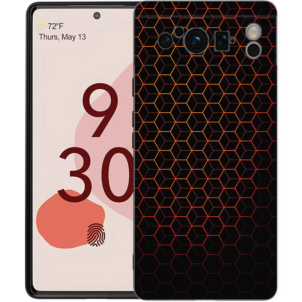 Honeycomb Pattern Black TPU Bumper Phone Case