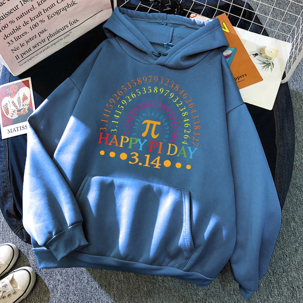 

Happy Pi Day 3.14 Mathematics Math Teacher Rainbow Essential Clothing Mens Autumn Pullovers Oversize Hoodies Fashion Man Hoody