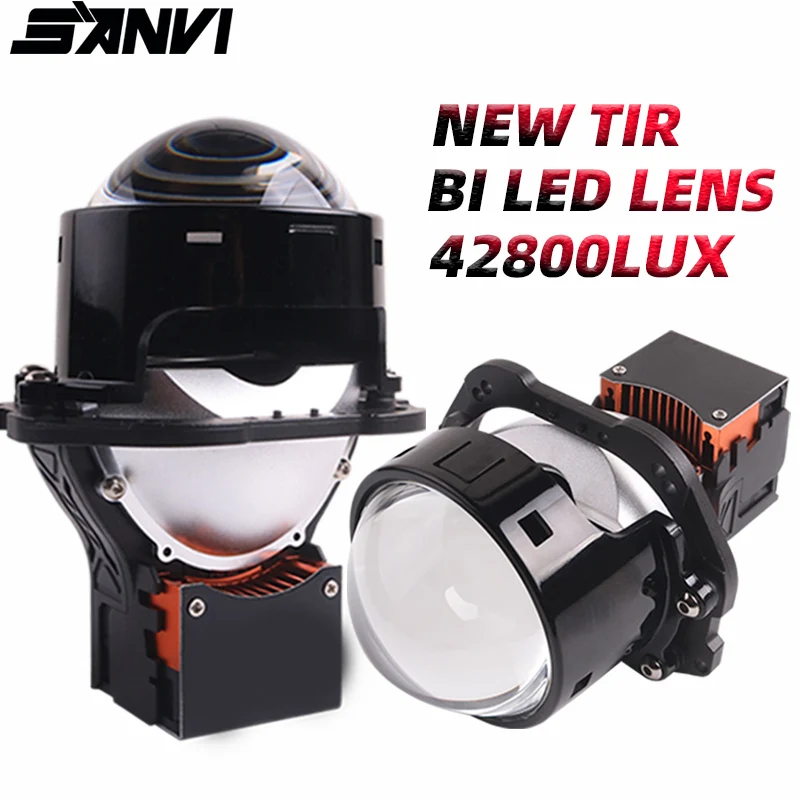 

SANVI TIR BI LED Lense Car Headlight Driving Light Auto Projector Lamp for Hella 3R G5 Upgrade 110W 42800Lux Car Light Accessory