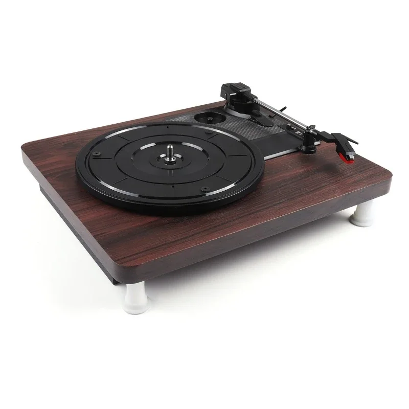 

Wood Color Record Retro Player Portable Audio Gramophone Turntable Disc Vinyl Audio RCA R/L 3.5mm Output 220V