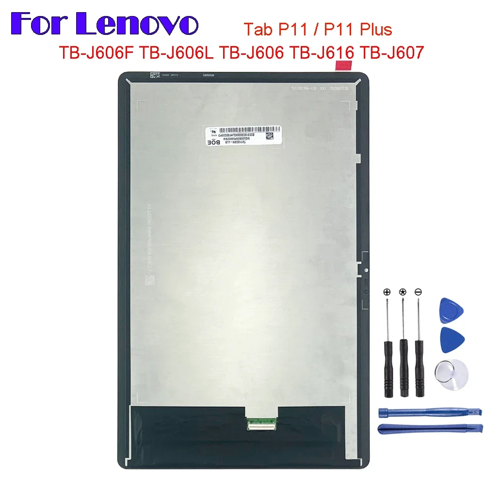 New For Lenovo Tab P11 / P11 Plus TB-J606F TB-J606L TB-J606 TB-J616 TB-J607 LCD Display Touch Screen Digitizer Assembly