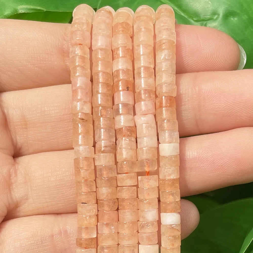 thumbnail image 1 of Cuentas espaciadoras redondas de ágatas y turquesas naturales de 4 x 2 mm con imagen de jaspe, cuentas de piedra de ábaco planas para hacer joyas y pulseras, 1 of 5