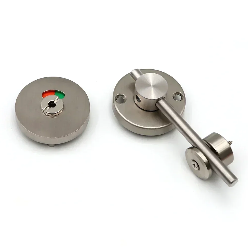 Toilet Indicator Lock Round Rod Latch Stainless Steel Bathroom Partition Indicator Bolt Door Buckle Home Improvement Hardware