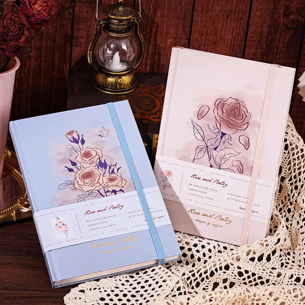 A5 Student Handbook Vintage Butterfly Flower Diary Book Aesthetic Notebook for Scrapbooking DIY Craft Planner Journal Album