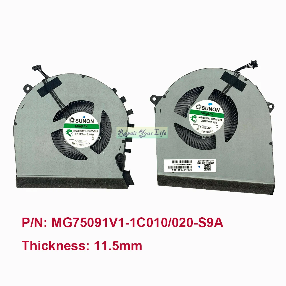 Ventiladores Refrigerando do Refrigerador do Computador Cpu Gpu para hp Omen 17-cb 17t-cb 17-cb0030nr Cb0070nr Rtx2060 Mg75091v1 Mg75151v11c010 1c020-s9a - Imagem 6