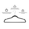Slim Velvet, Non-Slip Suit Clothes Hangers Coat Hanger, Beige Silver Hook 5