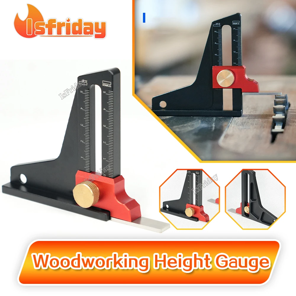 WoodworkingHeightGaugeDepthMeasurementToolAlAlloyForMilling
