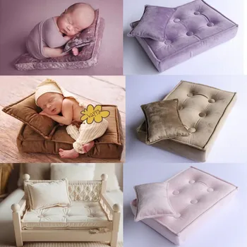 Puntelli per fotografia neonato Mini cuscino per materasso per lettino Cestino Sedia in posa Biancheria da letto Accessori per fotografia