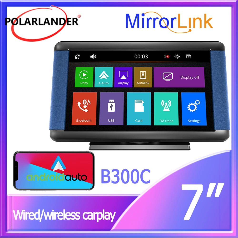 

Car Multimedia MP5 Player Bluetooth CarPlay Wired/Wireless Android Auto 7 Inch Wired/Wireless Screen Casting Rear View Function